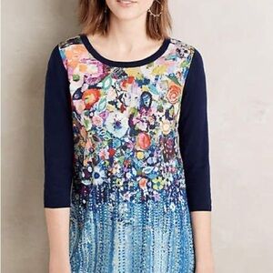 Starla Michelle Halfmann by Anthropologie Garden Shower Floral Swing Top​